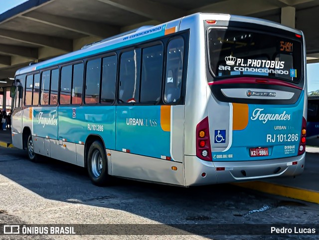 Auto Ônibus Fagundes RJ 101.286 na cidade de Niterói, Rio de Janeiro, Brasil, por Pedro Lucas. ID da foto: 12076139.