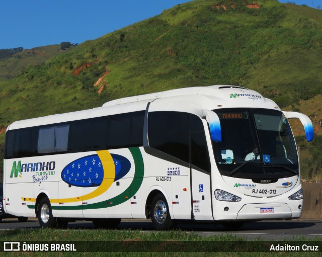 Marinho Transporte e Turismo RJ 402.013 na cidade de Aparecida, São Paulo, Brasil, por Adailton Cruz. ID da foto: 12076783.