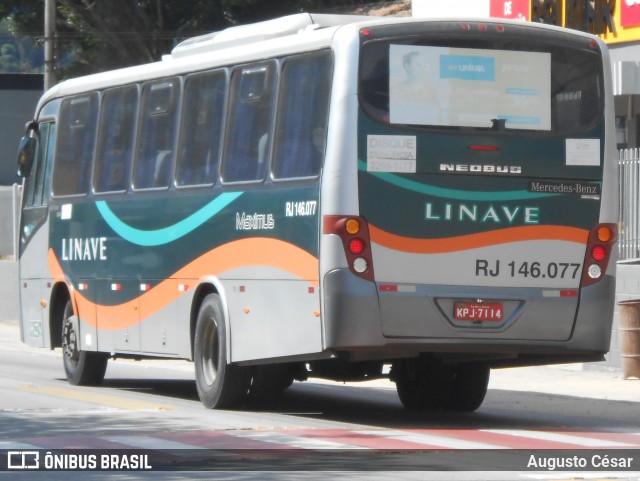Linave Transportes RJ 146.077 na cidade de Miguel Pereira, Rio de Janeiro, Brasil, por Augusto César. ID da foto: 12080946.