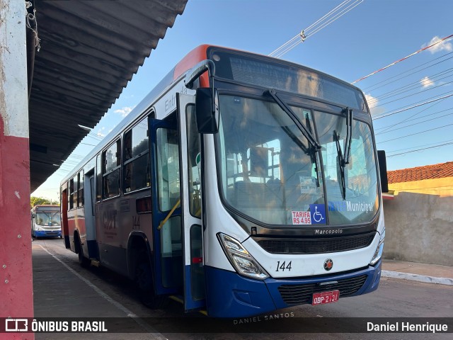 CMT - Consórcio Metropolitano Transportes 144 na cidade de Várzea Grande, Mato Grosso, Brasil, por Daniel Henrique. ID da foto: 12079191.