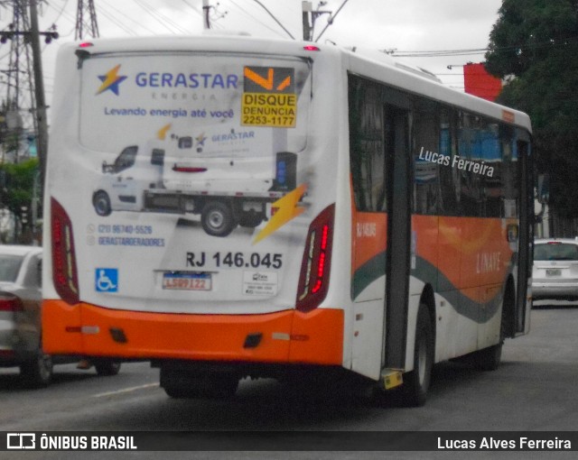 Linave Transportes RJ 146.045 na cidade de Nova Iguaçu, Rio de Janeiro, Brasil, por Lucas Alves Ferreira. ID da foto: 12081062.
