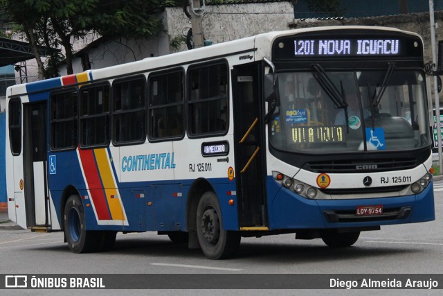 Empresa de Transportes Continental RJ 125.011 na cidade de Nova Iguaçu, Rio de Janeiro, Brasil, por Diego Almeida Araujo. ID da foto: 12080413.