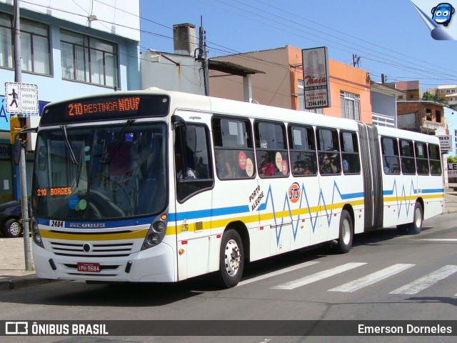 Restinga Transportes Coletivos 2404 na cidade de Porto Alegre, Rio Grande do Sul, Brasil, por Emerson Dorneles. ID da foto: 12079317.