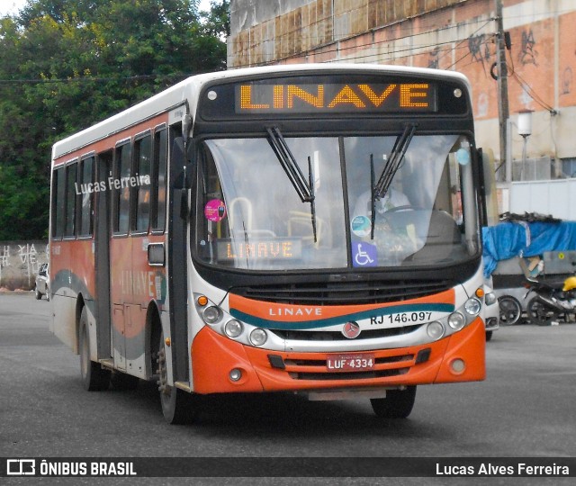 Linave Transportes RJ 146.097 na cidade de Nova Iguaçu, Rio de Janeiro, Brasil, por Lucas Alves Ferreira. ID da foto: 12081033.