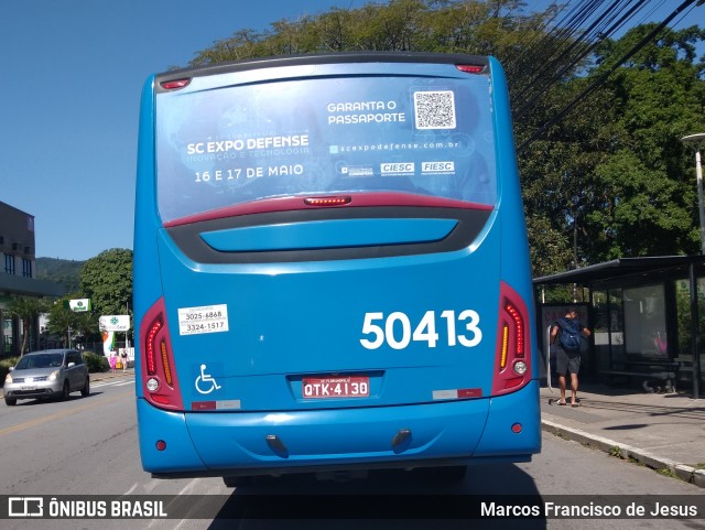 Transol Transportes Coletivos 50413 na cidade de Florianópolis, Santa Catarina, Brasil, por Marcos Francisco de Jesus. ID da foto: 12078884.