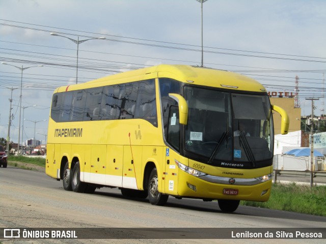 Viação Itapemirim 60047 na cidade de Caruaru, Pernambuco, Brasil, por Lenilson da Silva Pessoa. ID da foto: 12080989.