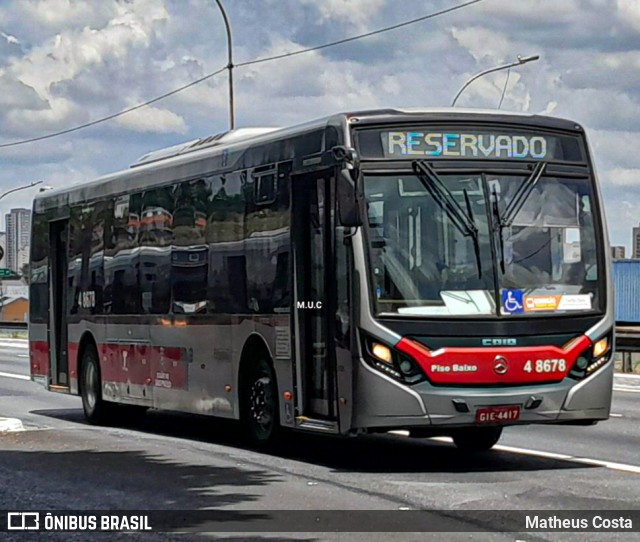 Express Transportes Urbanos Ltda 4 8678 na cidade de São Paulo, São Paulo, Brasil, por Matheus Costa. ID da foto: 12079059.