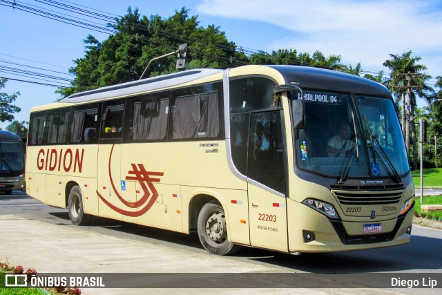 Gidion Transporte e Turismo 22203 na cidade de Joinville, Santa Catarina, Brasil, por Diego Lip. ID da foto: 12081100.