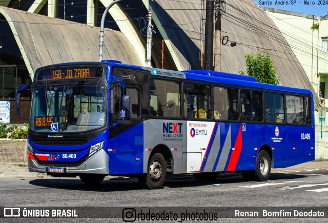 Next Mobilidade - ABC Sistema de Transporte 80.409 na cidade de Santo André, São Paulo, Brasil, por Renan  Bomfim Deodato. ID da foto: 12080611.