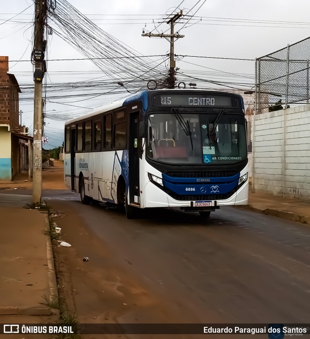 ATT - Atlântico Transportes e Turismo 8886 na cidade de Vitória da Conquista, Bahia, Brasil, por Eduardo Paraguai dos Santos. ID da foto: 12079343.