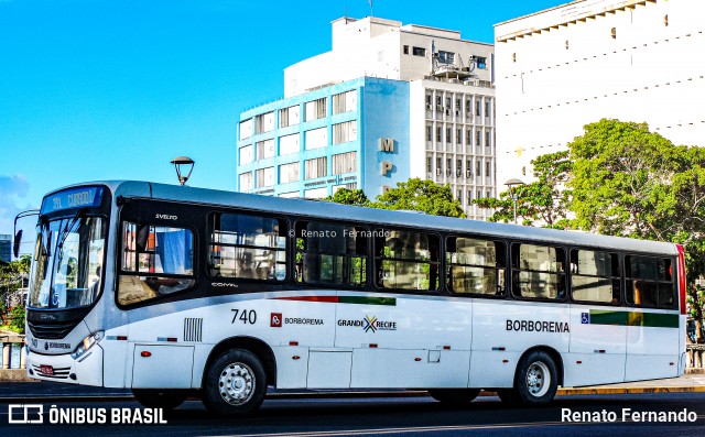 Borborema Imperial Transportes 740 na cidade de Recife, Pernambuco, Brasil, por Renato Fernando. ID da foto: 12080705.