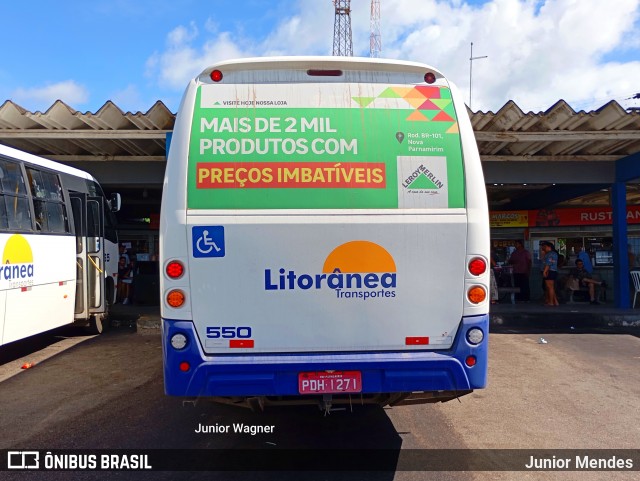 Litorânea Transportes 550 na cidade de São José de Mipibu, Rio Grande do Norte, Brasil, por Junior Mendes. ID da foto: 12080485.