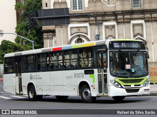 Transportes Paranapuan B10078 na cidade de Rio de Janeiro, Rio de Janeiro, Brasil, por Rafael da Silva Xarão. ID da foto: 12080288.