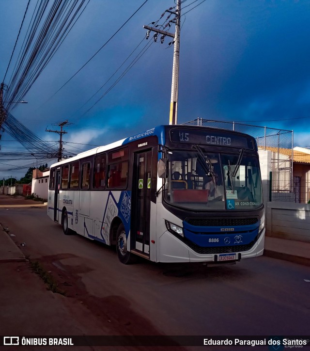 ATT - Atlântico Transportes e Turismo 8886 na cidade de Vitória da Conquista, Bahia, Brasil, por Eduardo Paraguai dos Santos. ID da foto: 12079344.