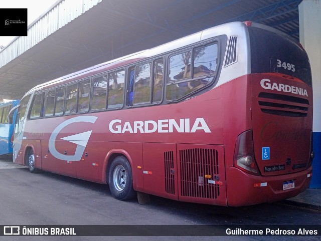 Expresso Gardenia 3495 na cidade de Lambari, Minas Gerais, Brasil, por Guilherme Pedroso Alves. ID da foto: 12079582.