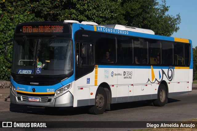 Transportes Barra D13043 na cidade de Rio de Janeiro, Rio de Janeiro, Brasil, por Diego Almeida Araujo. ID da foto: 12080478.