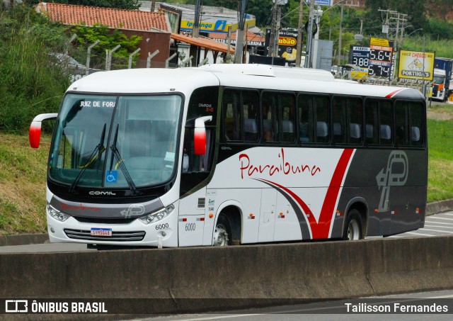 Paraibuna Transportes 6000 na cidade de Juiz de Fora, Minas Gerais, Brasil, por Tailisson Fernandes. ID da foto: 12080581.