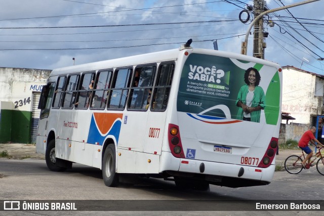 Transnacional Transportes Urbanos 08077 na cidade de Natal, Rio Grande do Norte, Brasil, por Emerson Barbosa. ID da foto: 12079002.