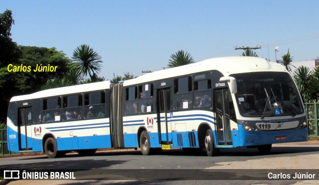 Metrobus 1119 na cidade de Goiânia, Goiás, Brasil, por Carlos Júnior. ID da foto: 12079378.