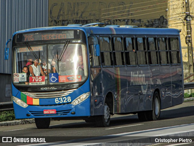 Viação Atalaia Transportes 6328 na cidade de Aracaju, Sergipe, Brasil, por Cristopher Pietro. ID da foto: 12080835.
