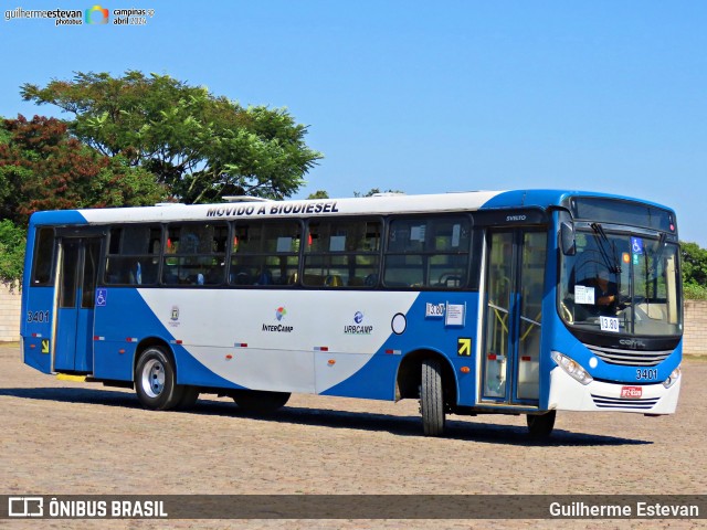 VB Transportes e Turismo 3401 na cidade de Campinas, São Paulo, Brasil, por Guilherme Estevan. ID da foto: 12080752.