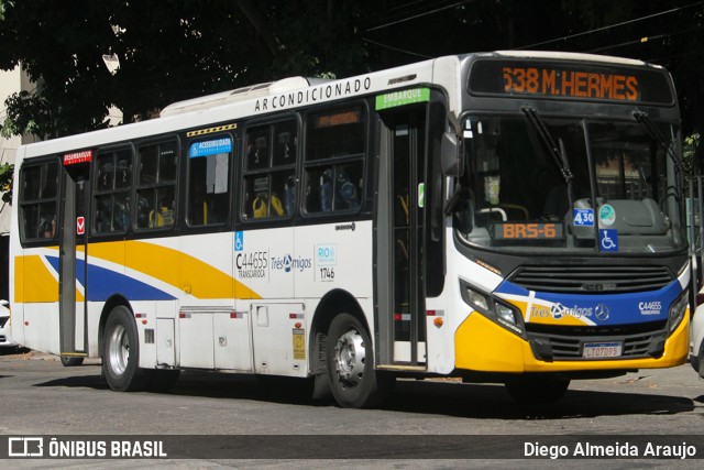 Auto Viação Três Amigos C44655 na cidade de Rio de Janeiro, Rio de Janeiro, Brasil, por Diego Almeida Araujo. ID da foto: 12080444.