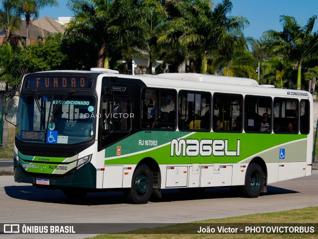 Transportes Mageli RJ 167.002 na cidade de Rio de Janeiro, Rio de Janeiro, Brasil, por João Victor - PHOTOVICTORBUS. ID da foto: 12079864.