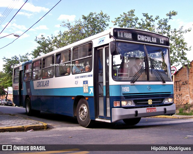 JTU - Jacareí Transporte Urbano 1190 na cidade de Jacareí, São Paulo, Brasil, por Hipólito Rodrigues. ID da foto: 12079560.