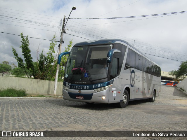 Viação Cruzeiro 6201 na cidade de Caruaru, Pernambuco, Brasil, por Lenilson da Silva Pessoa. ID da foto: 12081070.