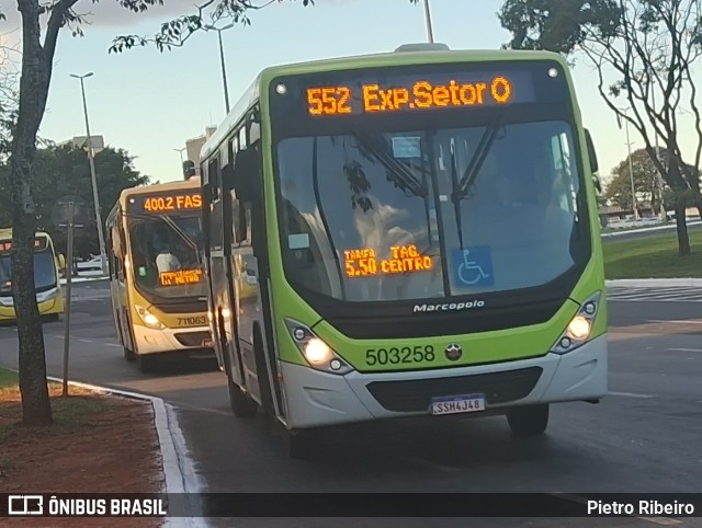 BsBus Mobilidade 503258 na cidade de Brasília, Distrito Federal, Brasil, por Pietro Ribeiro. ID da foto: 12081167.