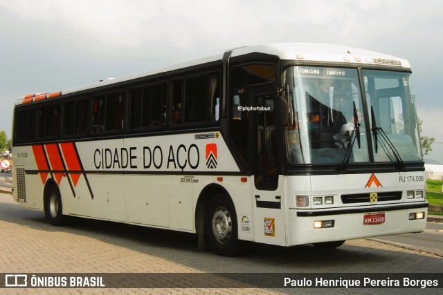 Viação Cidade do Aço RJ 174.038 na cidade de Resende, Rio de Janeiro, Brasil, por Paulo Henrique Pereira Borges. ID da foto: 12080608.