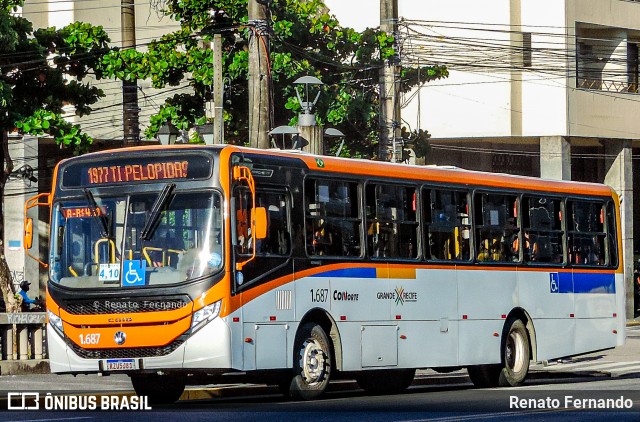 Itamaracá Transportes 1.687 na cidade de Recife, Pernambuco, Brasil, por Renato Fernando. ID da foto: 12080713.