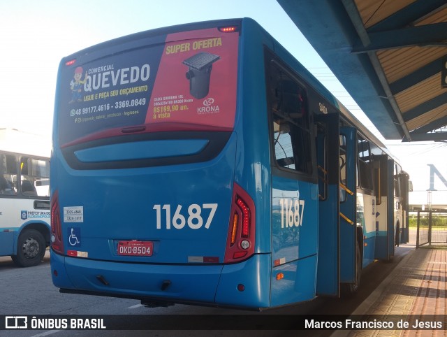Canasvieiras Transportes 11687 na cidade de Florianópolis, Santa Catarina, Brasil, por Marcos Francisco de Jesus. ID da foto: 12078897.