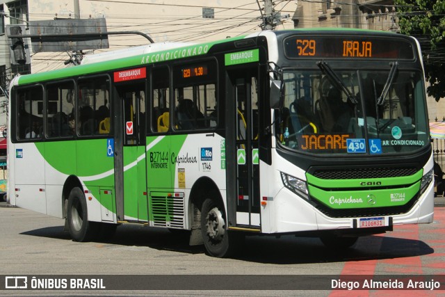 Caprichosa Auto Ônibus B27144 na cidade de Rio de Janeiro, Rio de Janeiro, Brasil, por Diego Almeida Araujo. ID da foto: 12080423.
