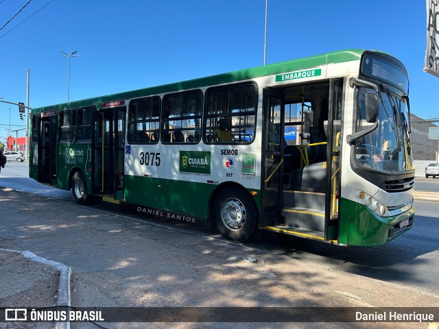 Expresso Caribus Transportes 3075 na cidade de Cuiabá, Mato Grosso, Brasil, por Daniel Henrique. ID da foto: 12078971.