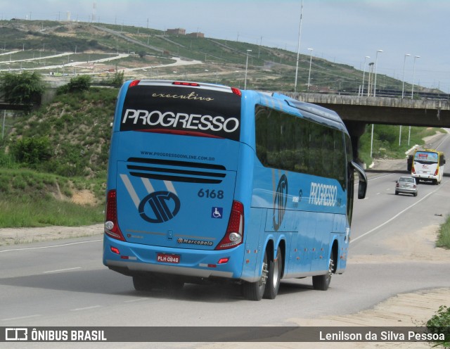 Auto Viação Progresso 6168 na cidade de Caruaru, Pernambuco, Brasil, por Lenilson da Silva Pessoa. ID da foto: 12082825.