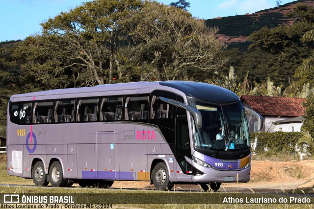 Rota Transportes Rodoviários 9155 na cidade de Orizânia, Minas Gerais, Brasil, por Athos Lauriano do Prado. ID da foto: 12082337.
