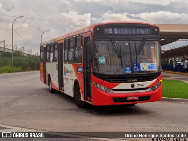Empresa de Ônibus Vila Galvão 2247 na cidade de Guarulhos, São Paulo, Brasil, por Bruno Henrique Santos Leite. ID da foto: 12081806.