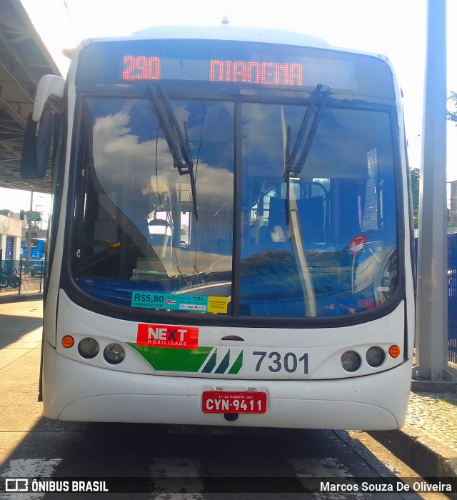 Next Mobilidade - ABC Sistema de Transporte 7301 na cidade de Diadema, São Paulo, Brasil, por Marcos Souza De Oliveira. ID da foto: 12082532.