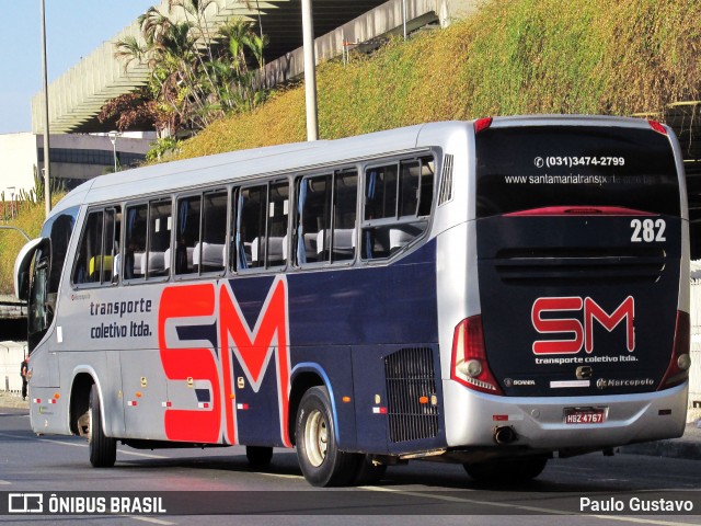 Transporte Coletivo Santa Maria 282 na cidade de Belo Horizonte, Minas Gerais, Brasil, por Paulo Gustavo. ID da foto: 12082170.