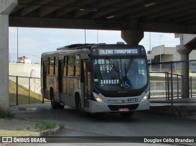 Milênio Transportes 40721 na cidade de Belo Horizonte, Minas Gerais, Brasil, por Douglas Célio Brandao. ID da foto: 12083204.
