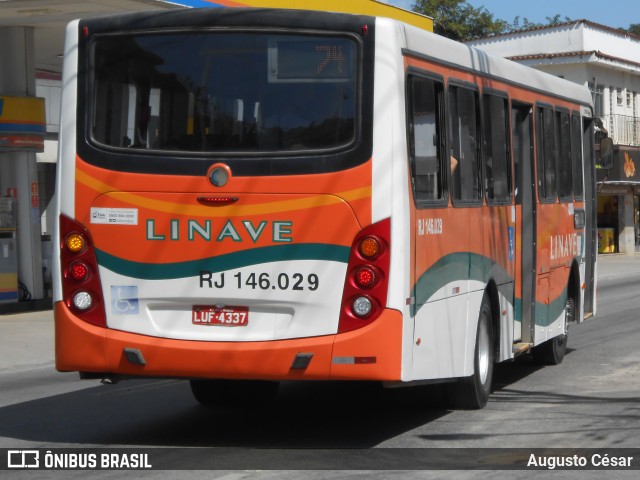 Linave Transportes RJ 146.029 na cidade de Miguel Pereira, Rio de Janeiro, Brasil, por Augusto César. ID da foto: 12081983.