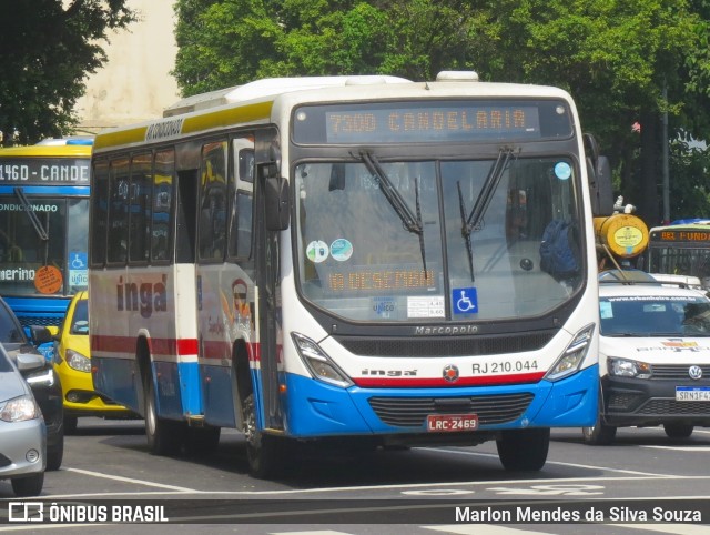 Auto Lotação Ingá RJ 210.044 na cidade de Rio de Janeiro, Rio de Janeiro, Brasil, por Marlon Mendes da Silva Souza. ID da foto: 12082053.
