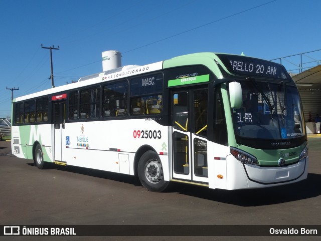 Auto Ônibus Líder 0925003 na cidade de Cascavel, Paraná, Brasil, por Osvaldo Born. ID da foto: 12082176.
