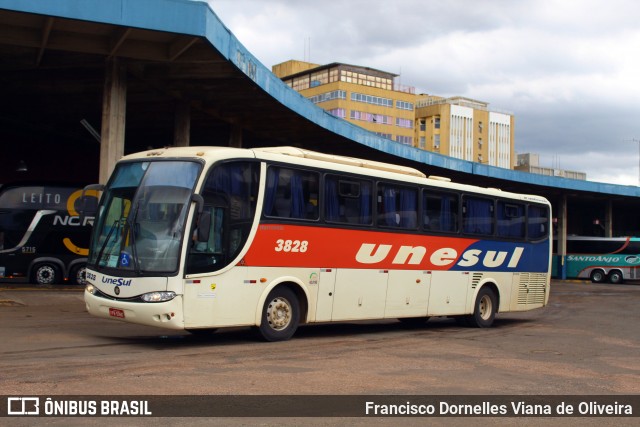 Unesul de Transportes 3828 na cidade de Porto Alegre, Rio Grande do Sul, Brasil, por Francisco Dornelles Viana de Oliveira. ID da foto: 12082478.
