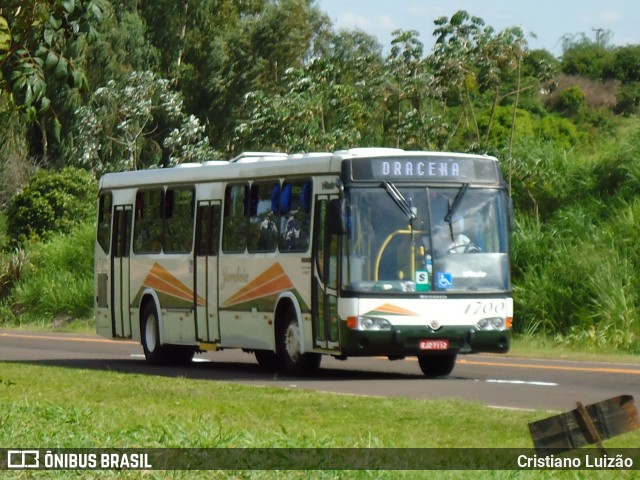 Jandaia Transportes e Turismo 1700 na cidade de Junqueirópolis, São Paulo, Brasil, por Cristiano Luizão. ID da foto: 12081995.