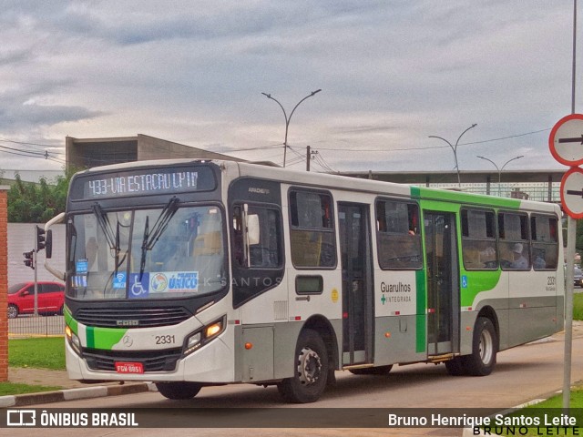 Empresa de Ônibus Vila Galvão 2331 na cidade de Guarulhos, São Paulo, Brasil, por Bruno Henrique Santos Leite. ID da foto: 12081807.