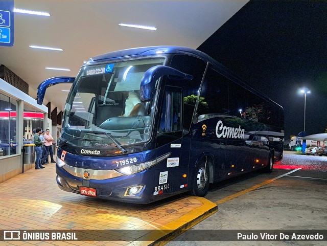 Viação Cometa 719520 na cidade de Pirassununga, São Paulo, Brasil, por Paulo Vitor De Azevedo. ID da foto: 12081535.