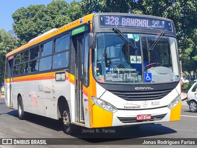 Transportes Paranapuan B10058 na cidade de Rio de Janeiro, Rio de Janeiro, Brasil, por Jonas Rodrigues Farias. ID da foto: 12083192.