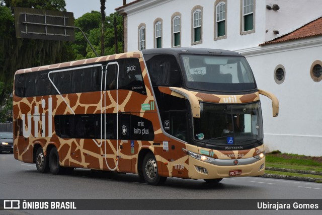 UTIL - União Transporte Interestadual de Luxo 11709 na cidade de Santos, São Paulo, Brasil, por Ubirajara Gomes. ID da foto: 12081865.